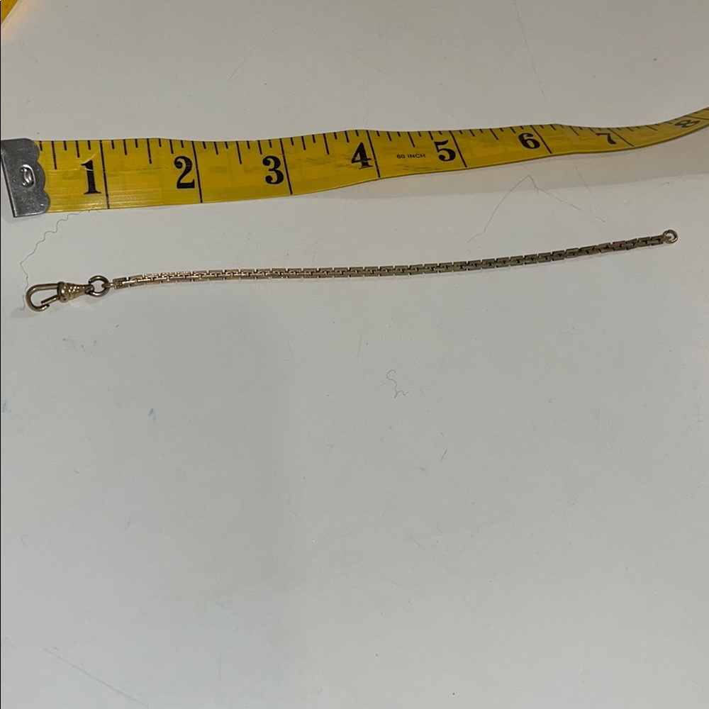 Antique Elegant Rose plate Gold Chain Bracelet/watch fob